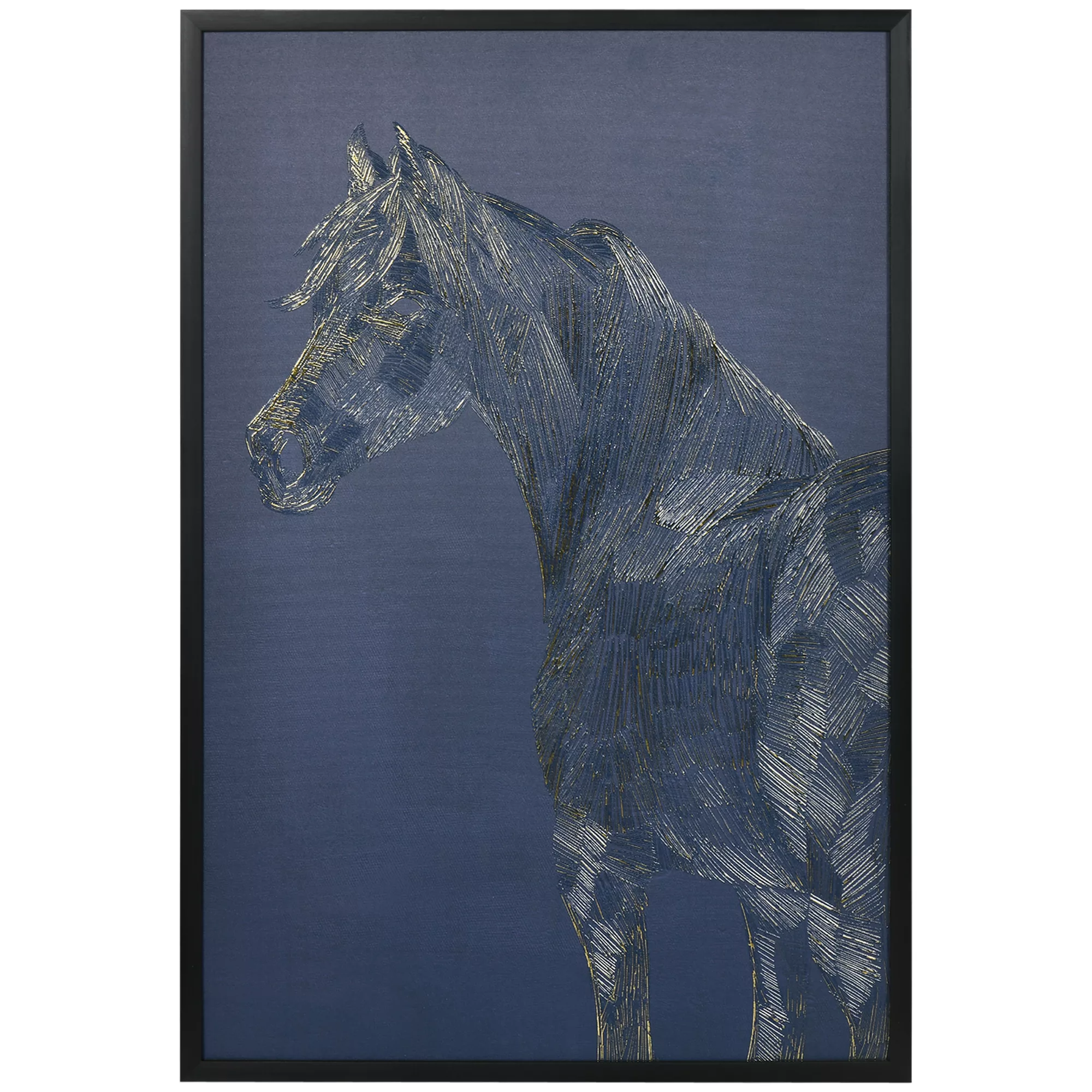 HOMCOM Wandbild Pferd Kunstdruck Leinwandbild Wanddekoration Wohnzimmer Sch günstig online kaufen