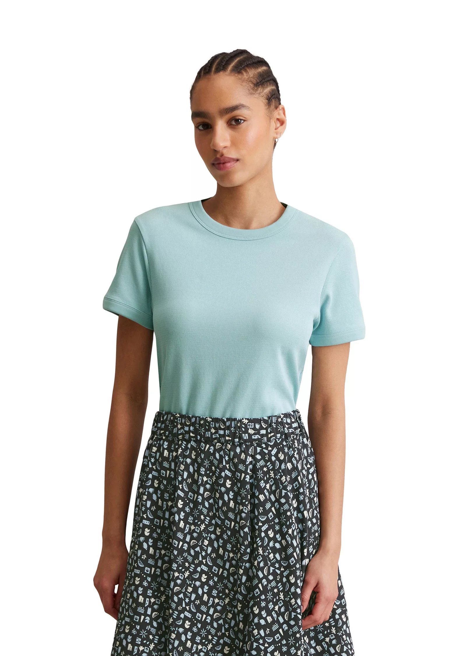 Marc OPolo DENIM T-Shirt "aus Eyelet-Single-Jersey" günstig online kaufen