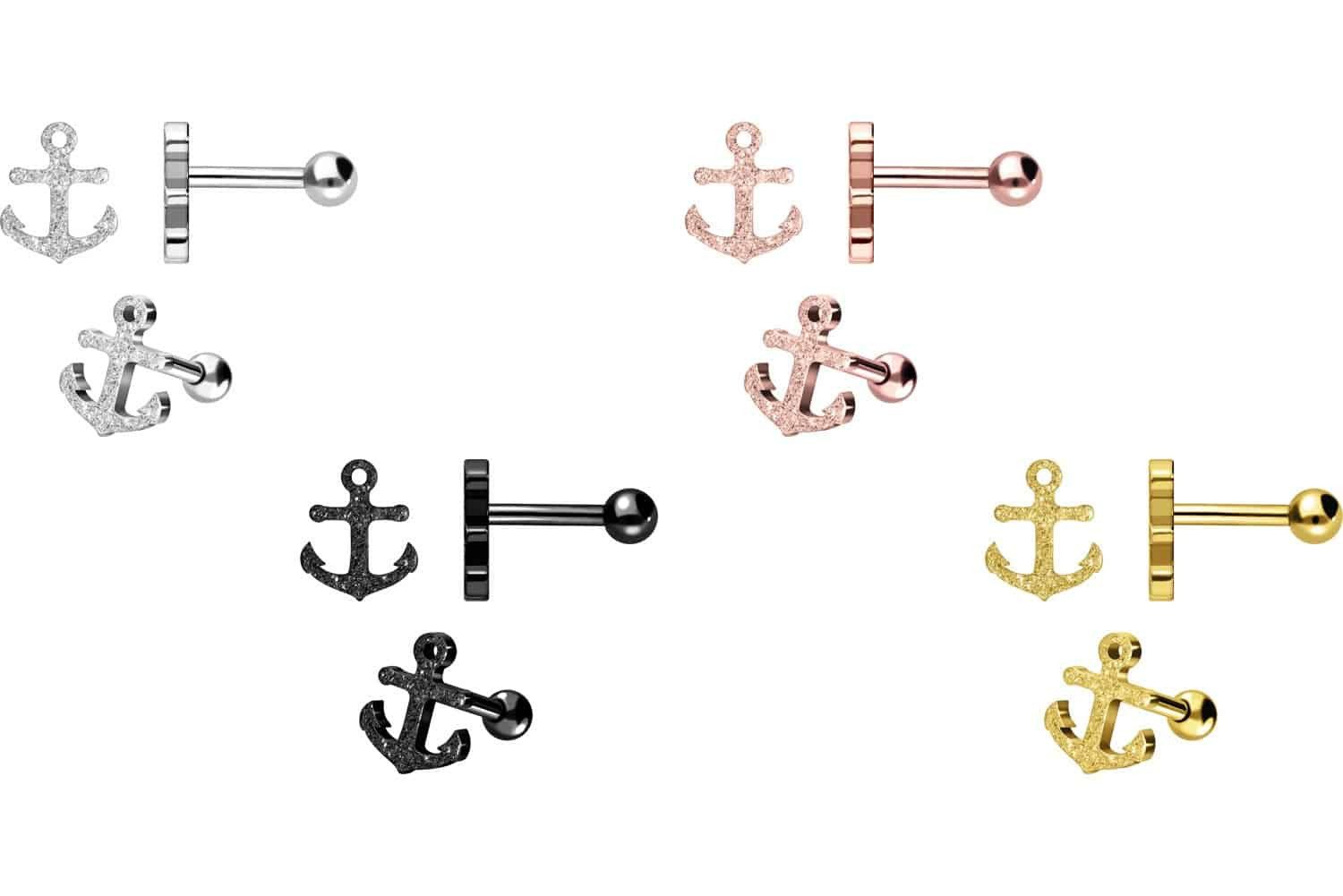 PIERCINGLINE Piercing-Set Chirurgenstahl Ohrpiercing ANKER + günstig online kaufen