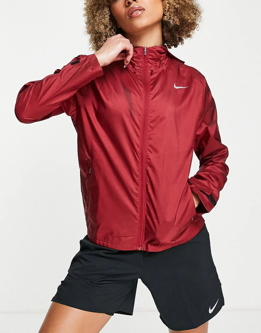 Nike Running – Essential – Jacke in Burgunderrot-Rosa günstig online kaufen