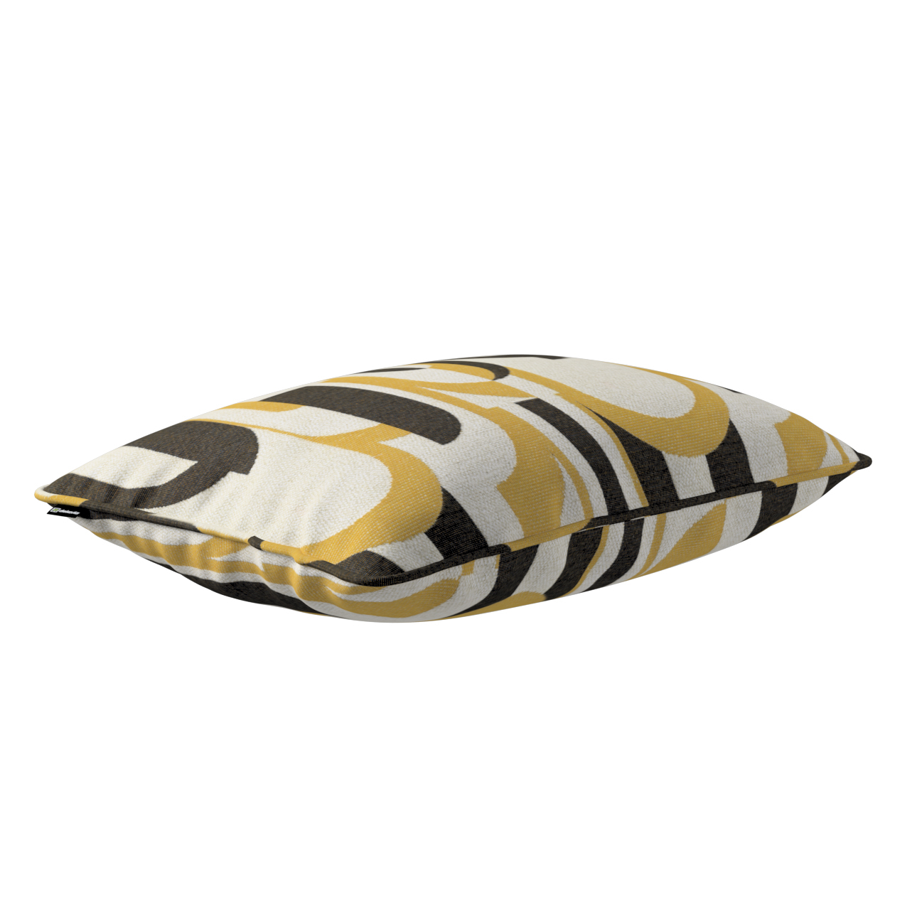 Kissenhülle Gabi mit Paspel 60x40cm, schwarz-gelb, 60 x 40 cm, Cosy Home (1 günstig online kaufen