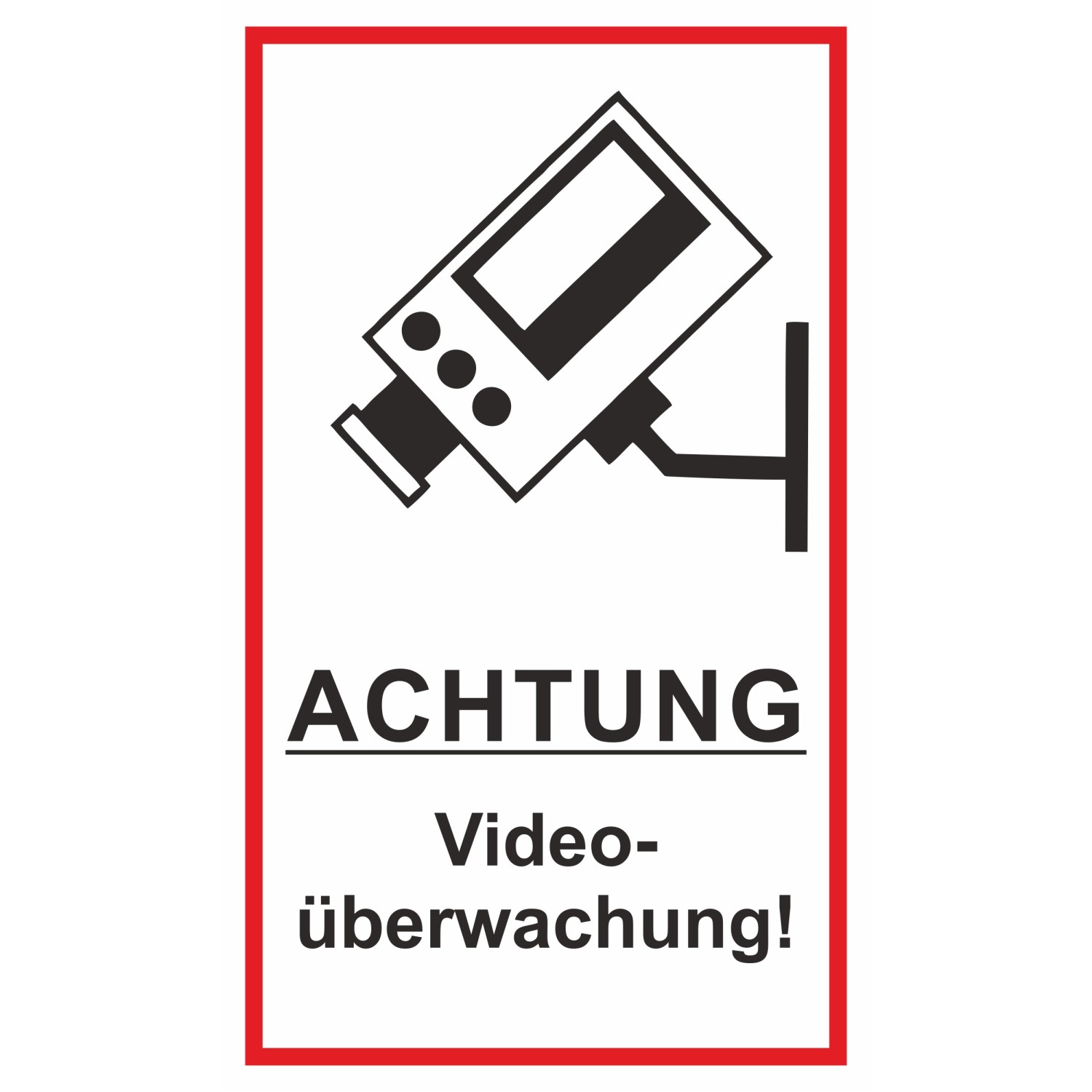 Warn- und Hinweissschild Achtung Videoüb... 25 cm x 15 cm PST günstig online kaufen