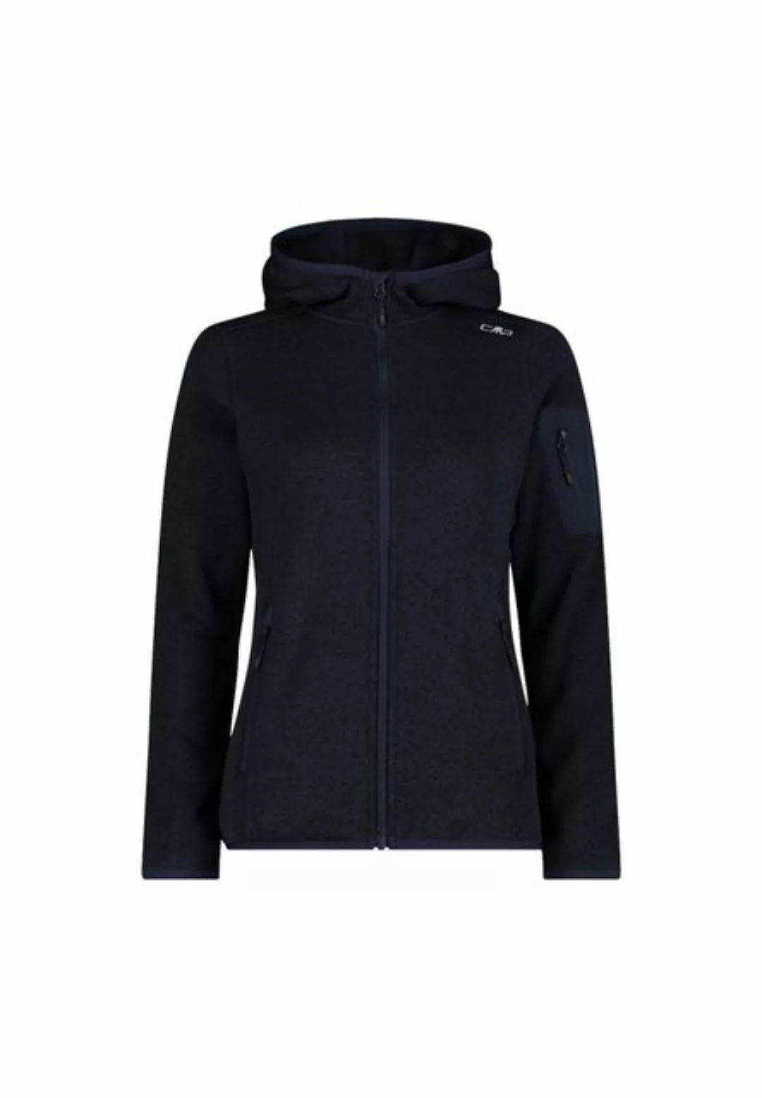 CMP Strickfleecejacke "KNITTED MELANGE HOODY WOMAN HOODY", (1 St.), mit Kap günstig online kaufen