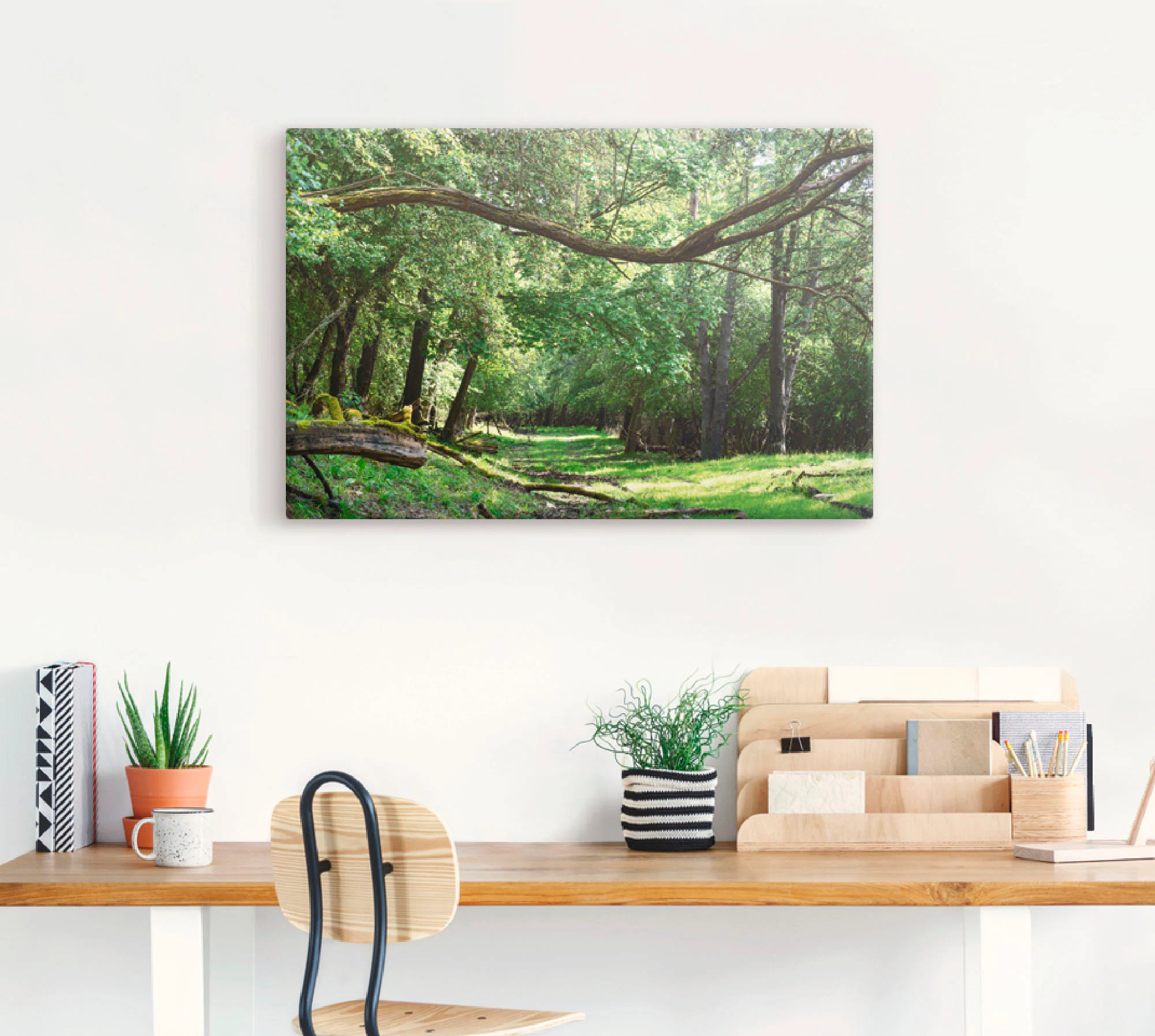 Artland Wandbild "Auf grünem Weg durch den grünen Wald", Wald, (1 St.), als günstig online kaufen