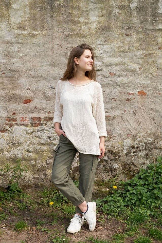 Knit Factory Strickponcho Jasmin Pullover 36/38 Glatt Beige (1-tlg) Strickw günstig online kaufen