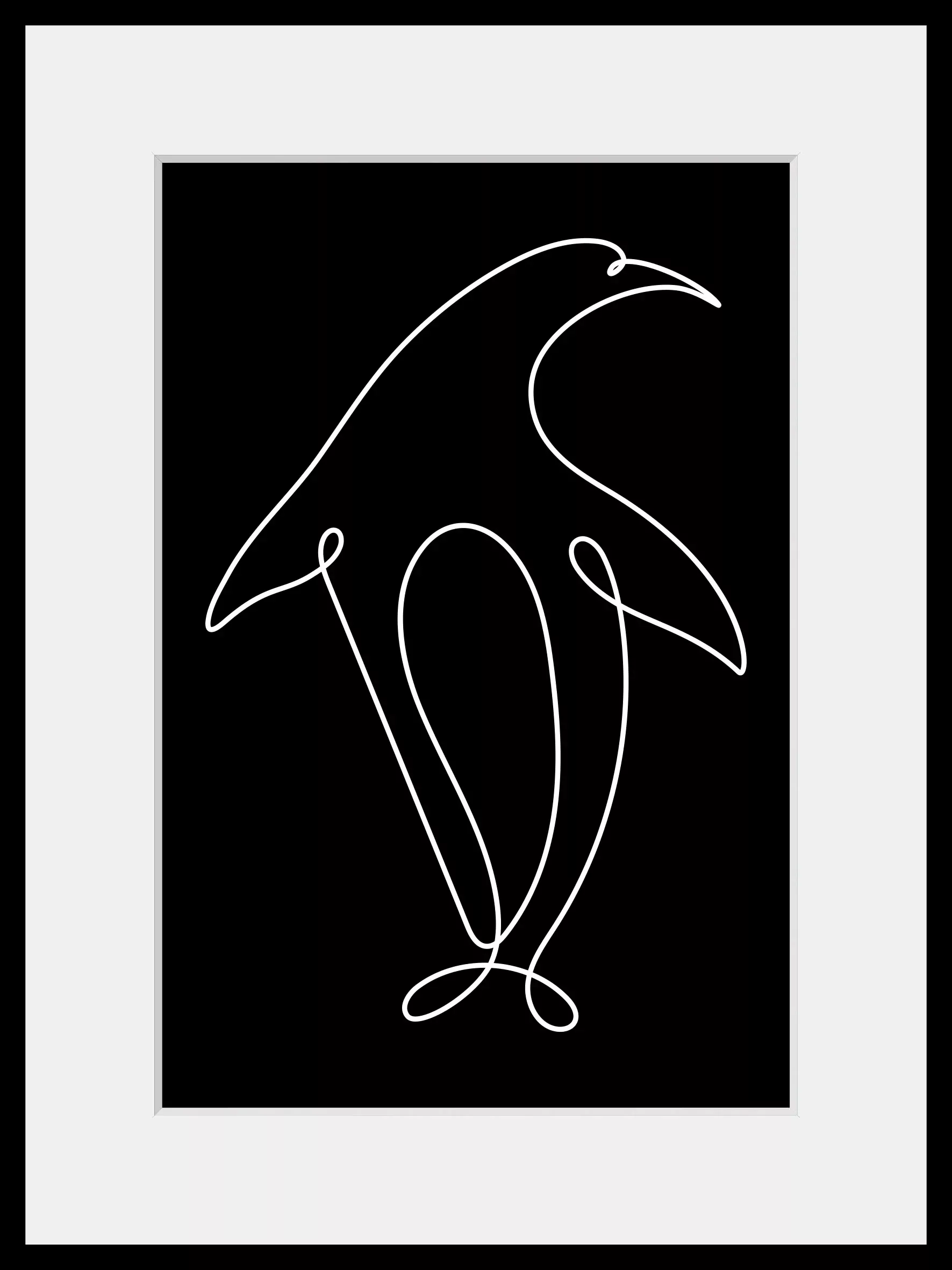 queence Bild »Lilu«, Pinguine-Kunst-Schwarz-Weiß, (1 St.), HD Premium Poste günstig online kaufen