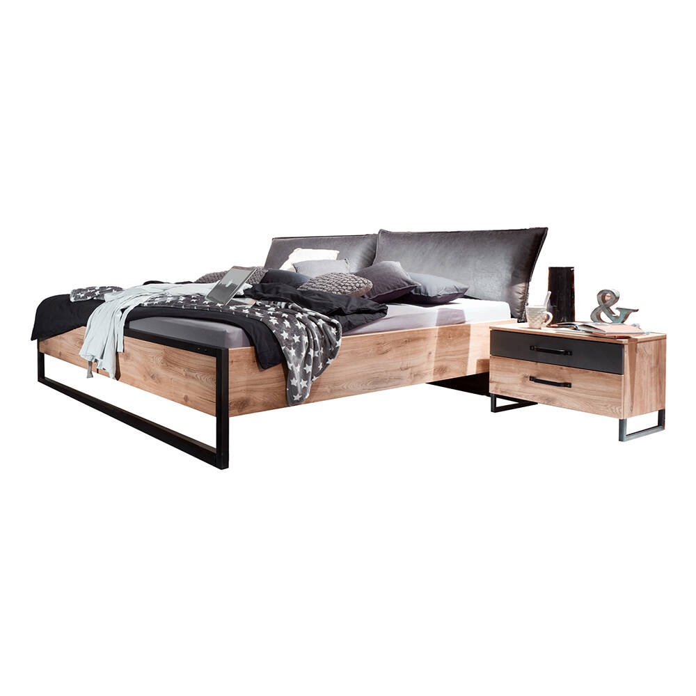 Schlafzimmer Set 3-tlg. DAVENPORT-43 mit Bett 180x200 in Eiche günstig online kaufen