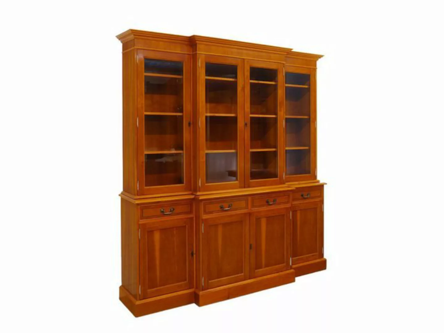 AFG Vitrine Vitrinenschrank Bücherschrank im englischen Stil Eibe (2-St) günstig online kaufen