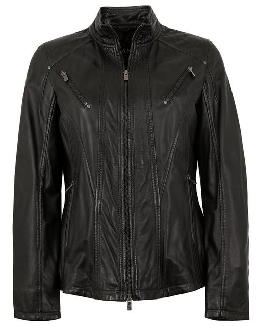 Jilani Lederjacke Nadora Jilani - Damen Lederjacke Lammnappa schwarz günstig online kaufen