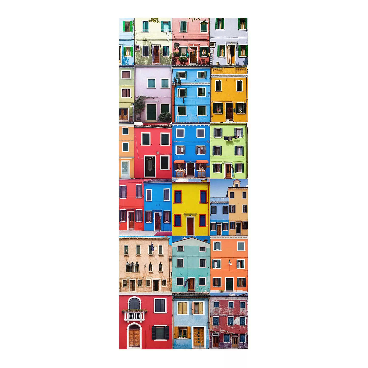 Glasbild - Hochformat Venezianische Häuser günstig online kaufen