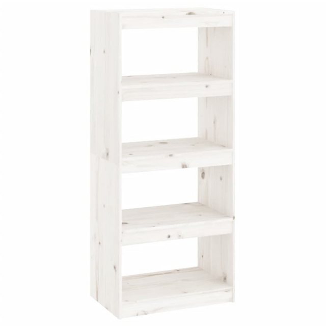 furnicato Bücherregal Bücherregal/Raumteiler Weiß 60x30x135,5 cm Massivholz günstig online kaufen