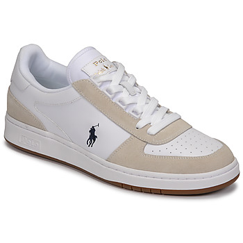 Polo Ralph Lauren – Court – Ledersneaker aus einer Wildledermischung in Wei günstig online kaufen