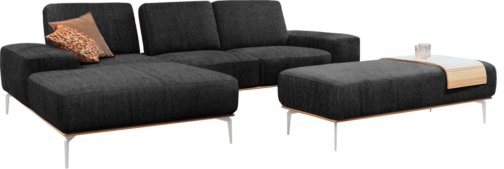 W.SCHILLIG Ecksofa "run, Designsofa mit tollem Sitzkomfort, L-Form", mit el günstig online kaufen