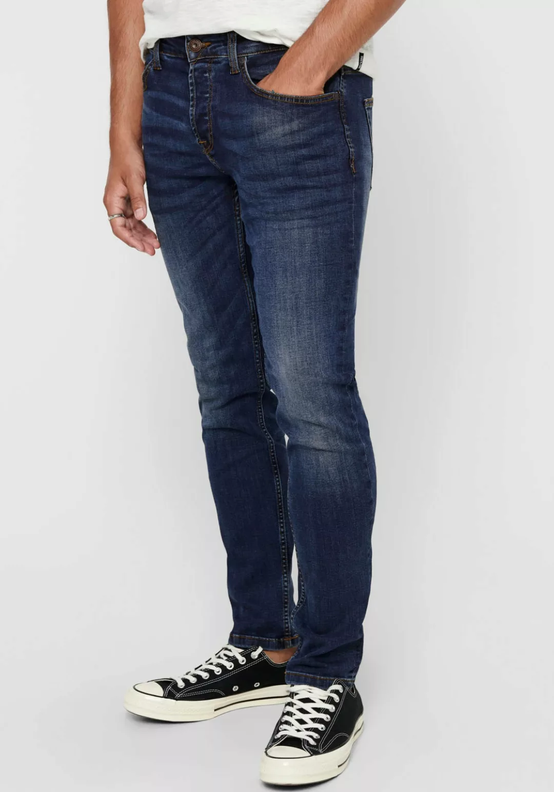 ONLY & SONS Slim-fit-Jeans "ONSWEFT REG. D. GREY 6458 JEANS VD" günstig online kaufen