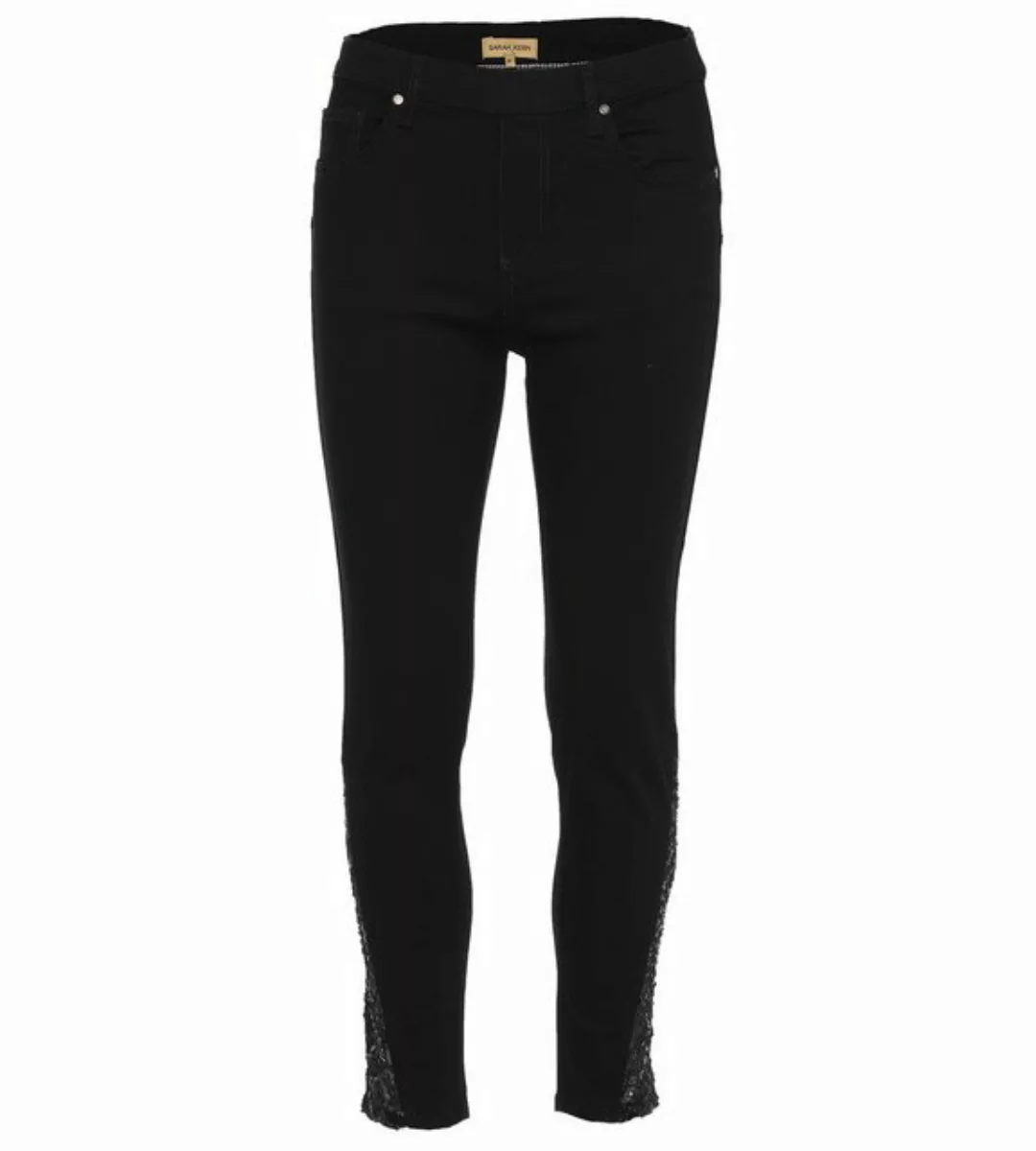 Sarah Kern Skinny-fit-Jeans Spitzen-Hose koerpernah mit Rundumdehnbund günstig online kaufen