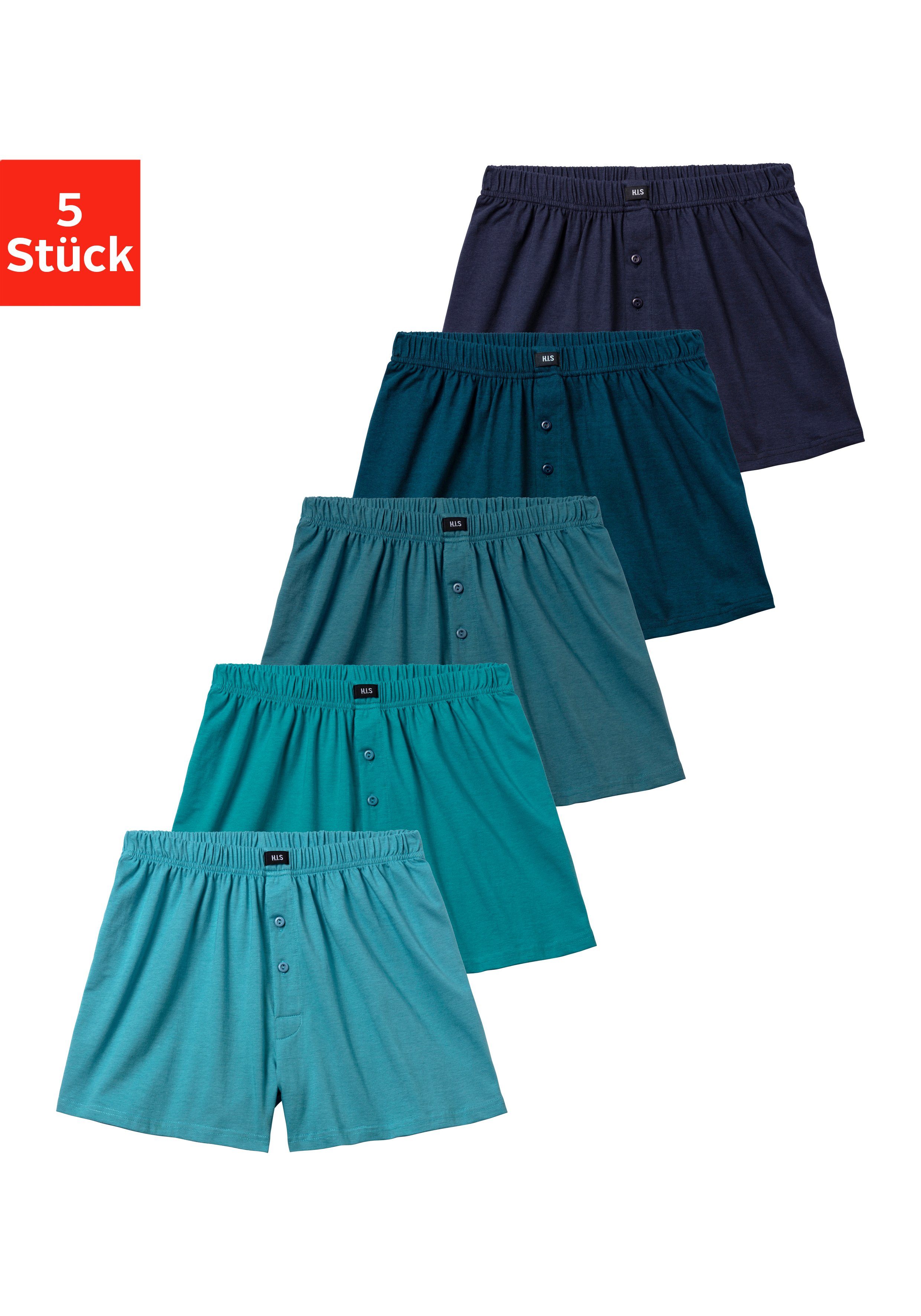 H.I.S Weiter Boxer "Herren Boxer", (Packung, 5 St.), weite Passform, Komfor günstig online kaufen