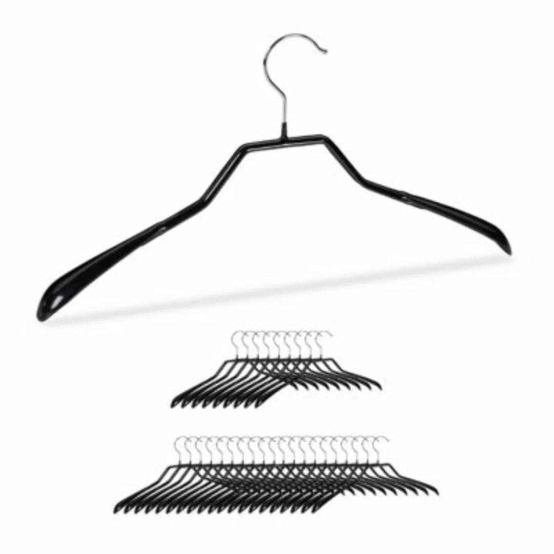relaxdays Anzug Kleiderbügel rutschfest schwarz günstig online kaufen