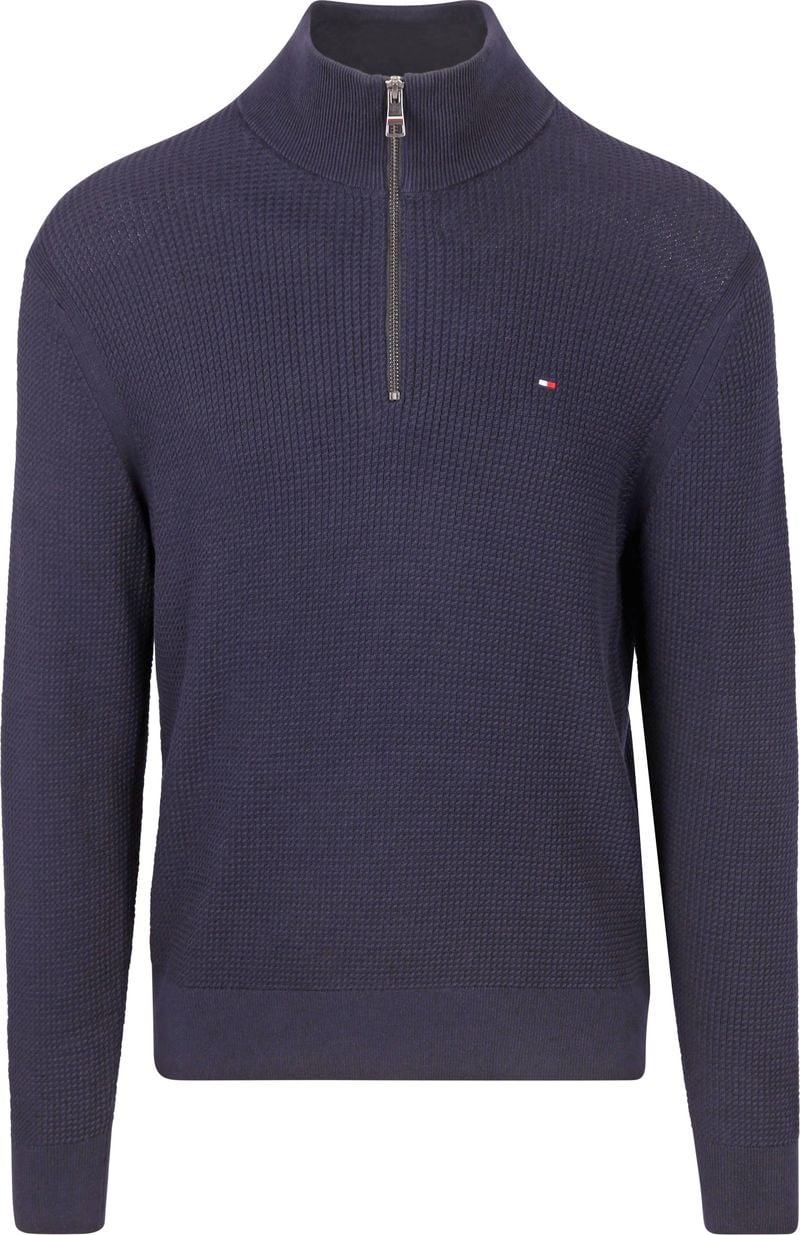 Tommy Hilfiger Half Zip Kabelpullover Navy - Größe XXL günstig online kaufen