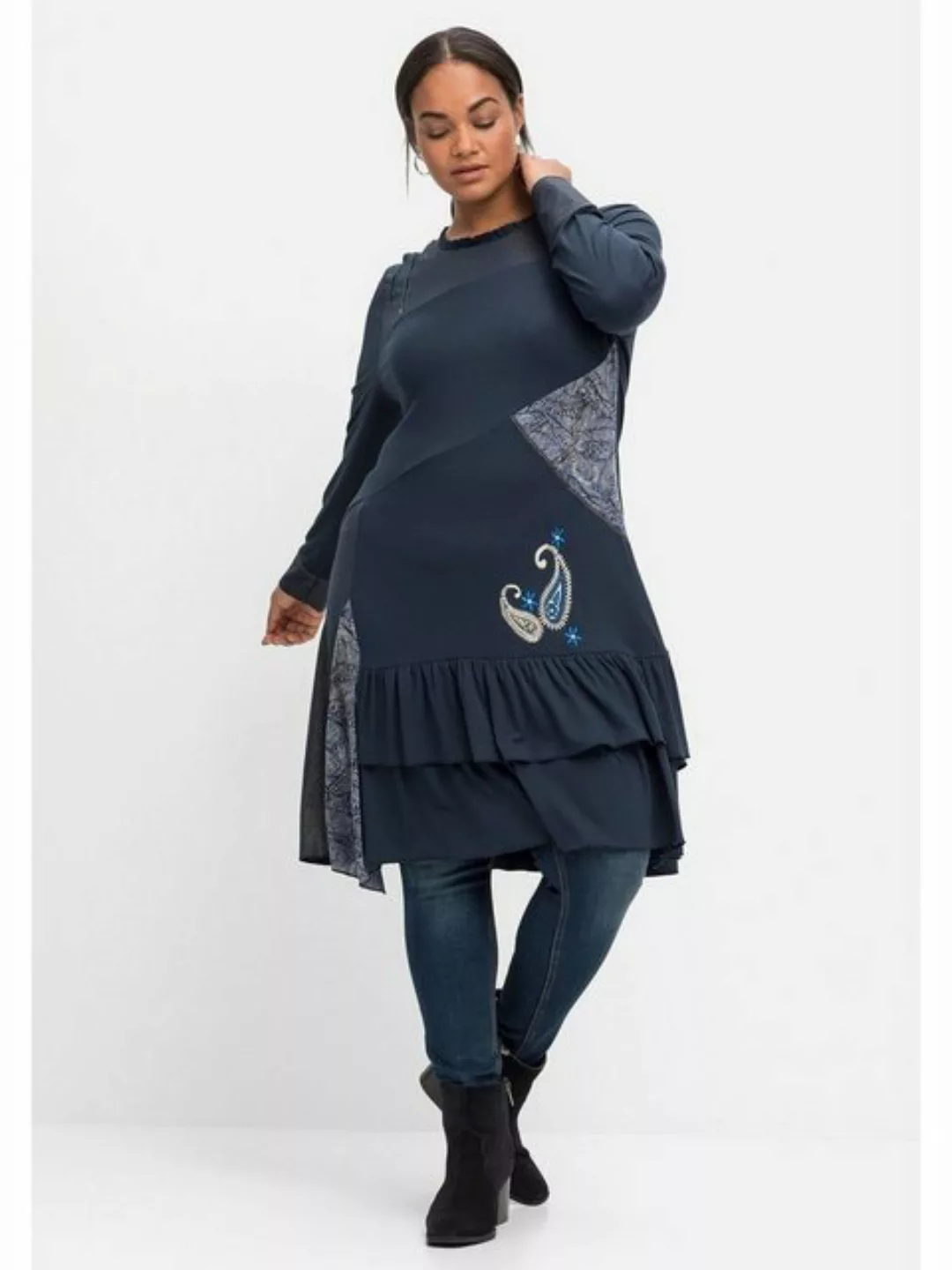 sheego by Joe Browns Jerseykleid "Große Größen", im verspielten Muster-und günstig online kaufen