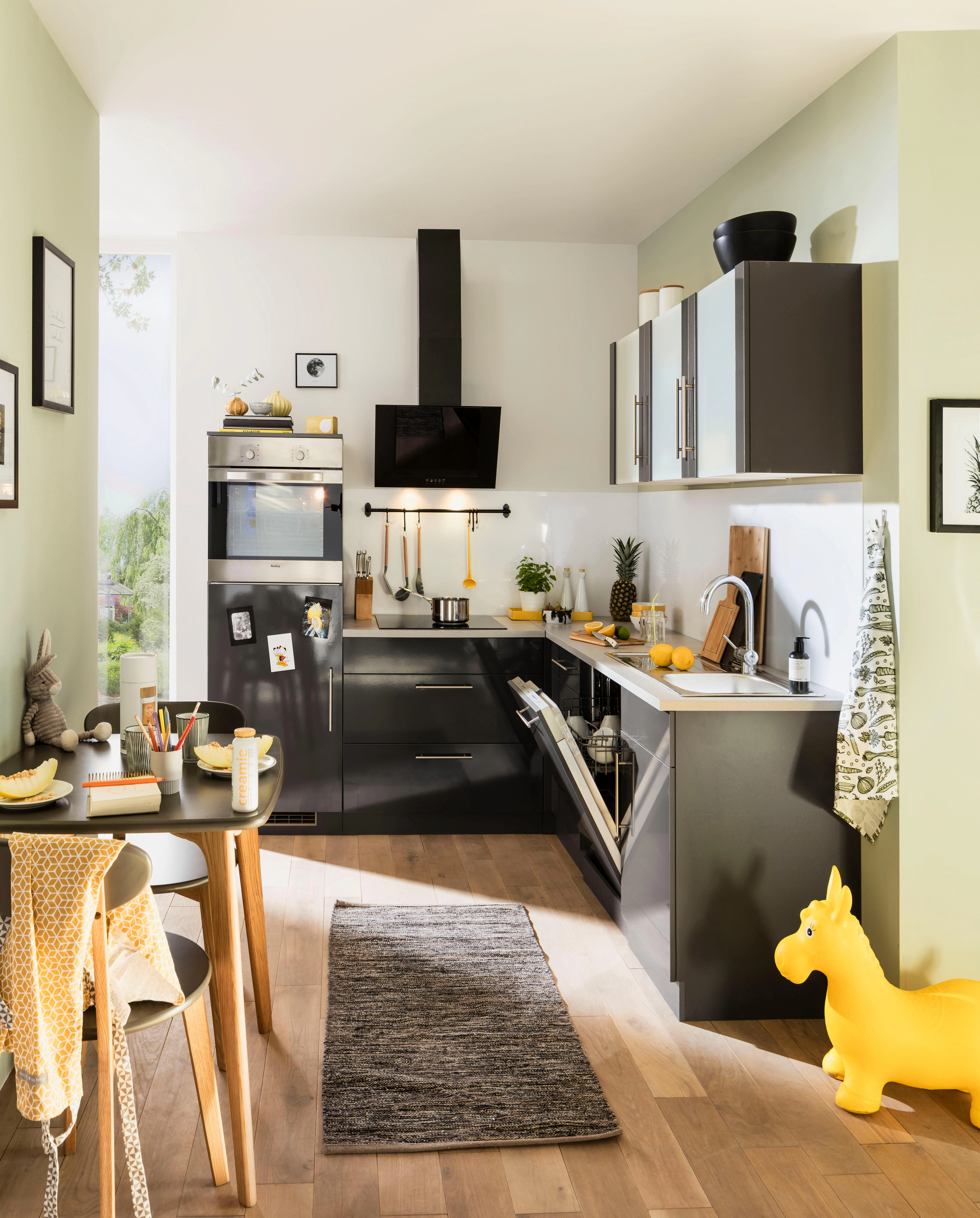 wiho Küchen Winkelküche "Cali", mit E-Geräten, Stellbreite 210 x 220 cm günstig online kaufen