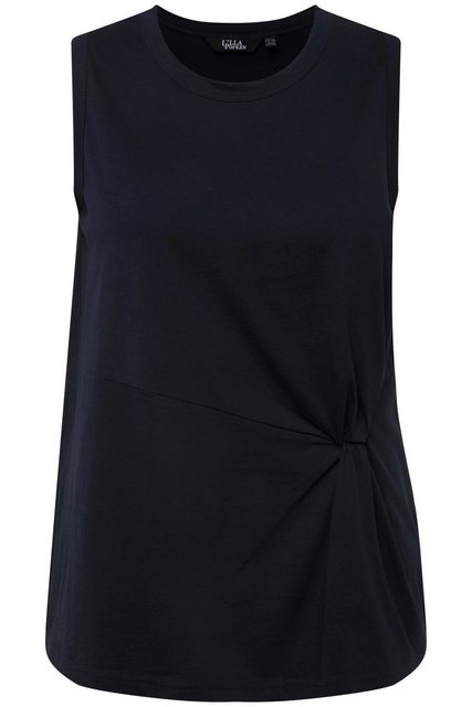 Ulla Popken Longtop Top drapiert Classic Rundhals ärmellos günstig online kaufen