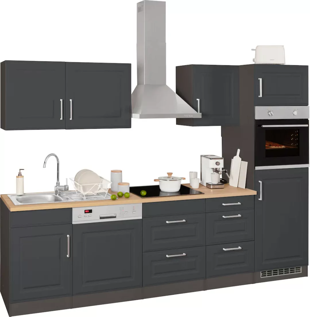 HELD MÖBEL Küchenzeile »Stockholm«, Breite 280 cm, mit hochwertigen MDF Fro günstig online kaufen