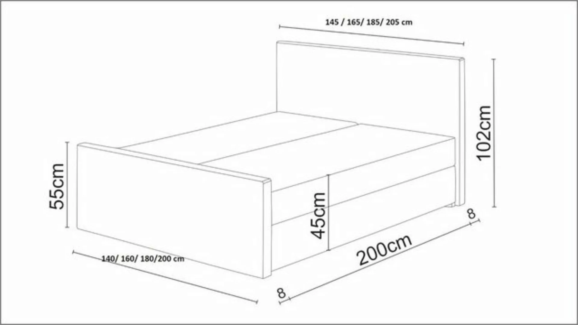 99rooms Boxspringbett Giselle (Schlafzimmerbett, Bett), 140/160/180/200 x 2 günstig online kaufen