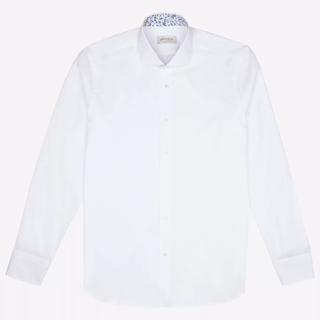 Hemd  einfarbig  weiß 100% reine baumwolle pinpoint doppelt gezwirnt supima günstig online kaufen