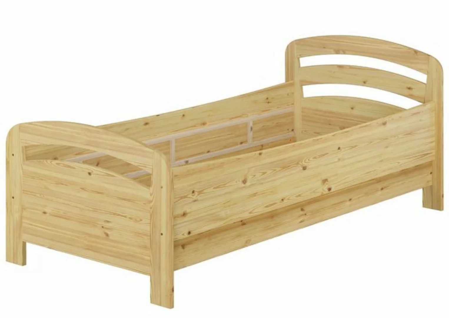 ERST-HOLZ Bett Seniorenbett 90x220 Überlänge Kiefer massiv, Kieferfarblos l günstig online kaufen