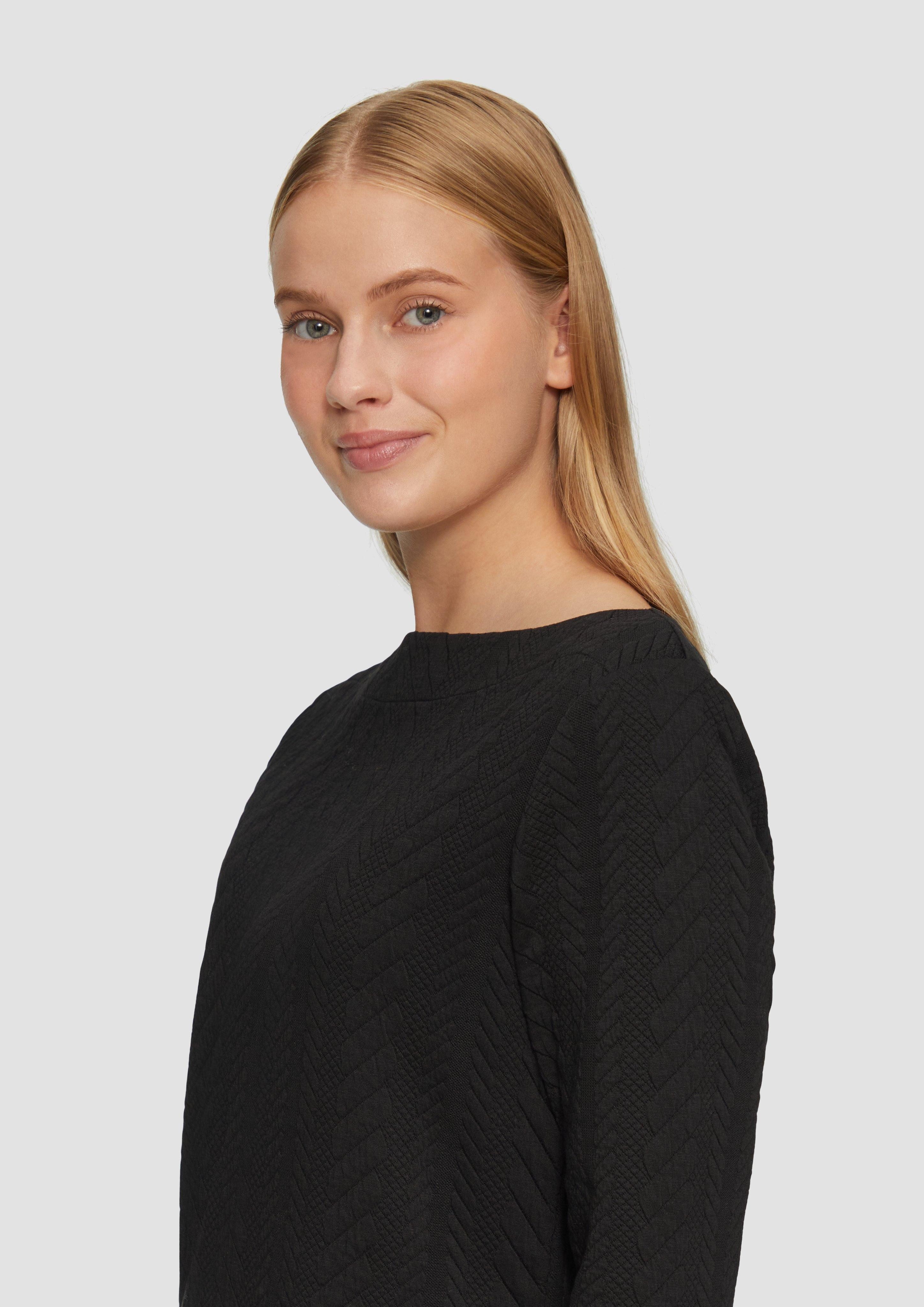 s.Oliver Minikleid Strukturiertes Jacquard-Kleid mit U-Boot-Ausschnitt günstig online kaufen