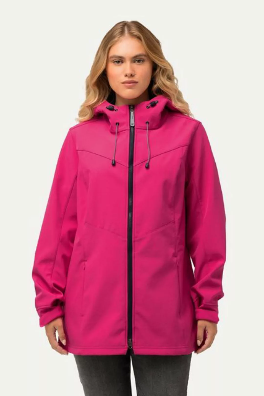 Ulla Popken Softshelljacke HYPRAR Softshelljacke Fleecefutter 2-Wege-Zipper günstig online kaufen