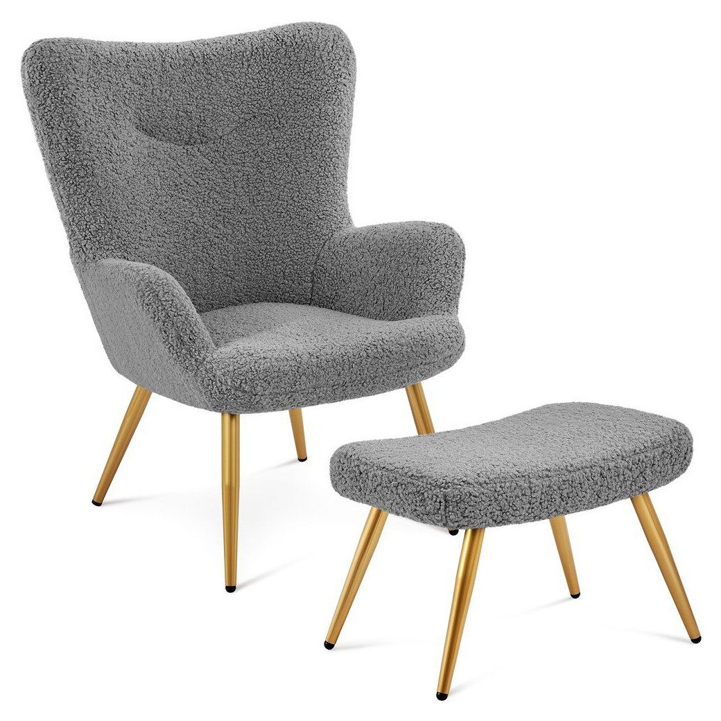 Yaheetech Relaxsessel Ohrensessel mit Hocker, Loungesessel günstig online kaufen