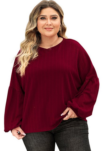 MIMIOO Langarmbluse Women's plus size pullover, long sleeves Geeignet für F günstig online kaufen