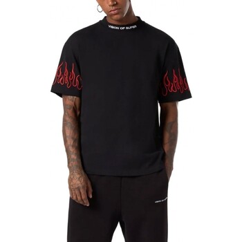 Vision Of Super  T-Shirts & Poloshirts T-Shirt mit roten Flammen günstig online kaufen