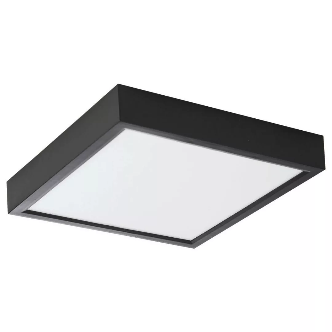 Nowa LED-Deckenleuchte 61043008 schwarz Kunststoff B/H/T: ca. 30x3,6x30 cm günstig online kaufen