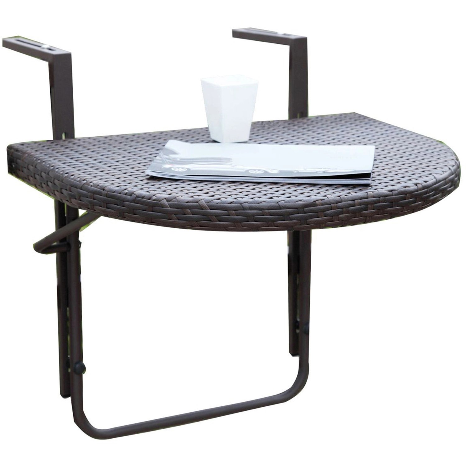 Garden Pleasure Balkonhängetisch "Rattan", Polyrattan, klappbar, 60x50 cm günstig online kaufen