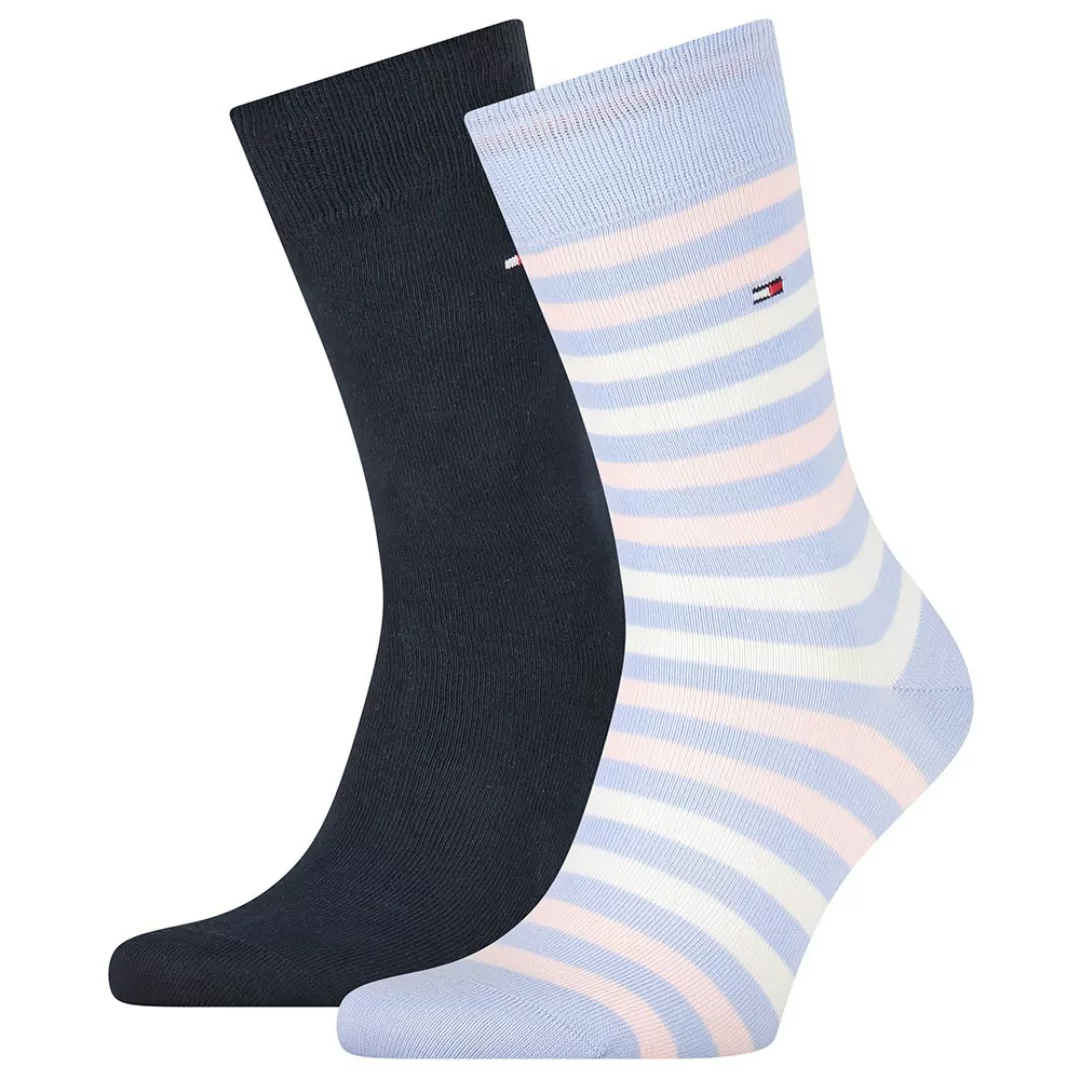Tommy Hilfiger Duo Stripe Socken 2 Paare EU 43-46 Light Blue günstig online kaufen