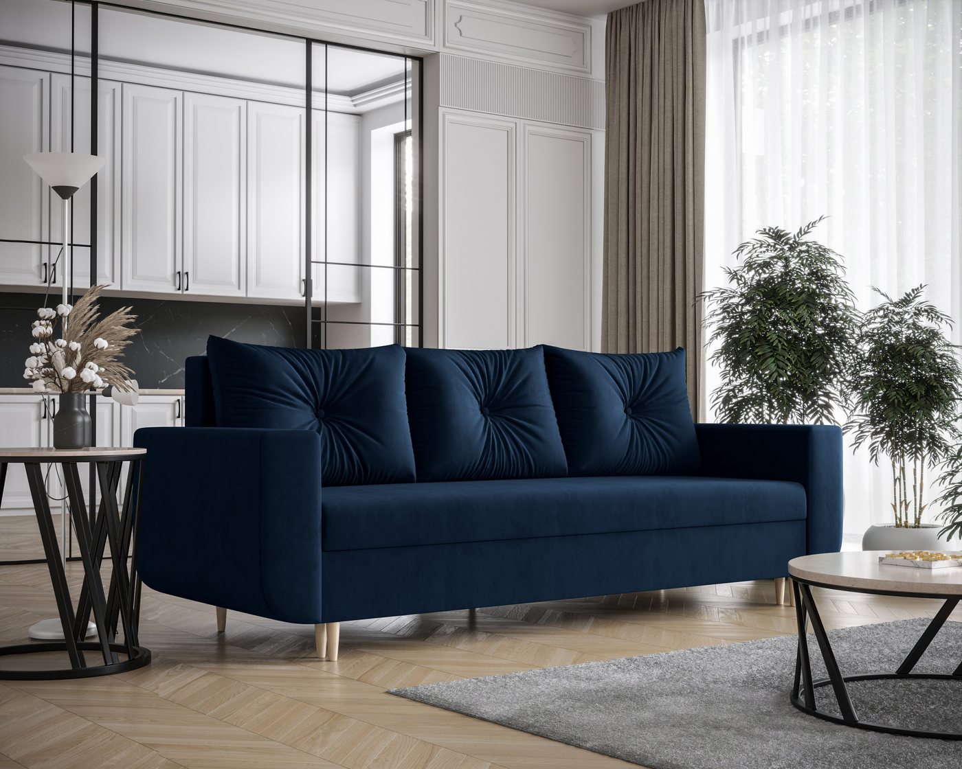 ALTDECOR Sofa DELFI, Couch mit Schlaffunktion, Bettkasten, Wohnzimmer günstig online kaufen