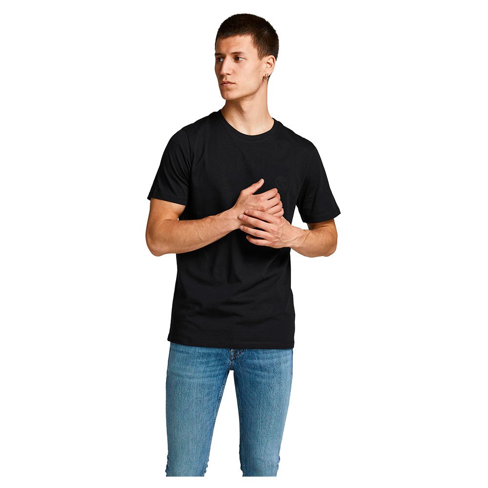 Jack & Jones Organic Logo Kurzarm O Hals T-shirt XS Black / Slim Fit günstig online kaufen
