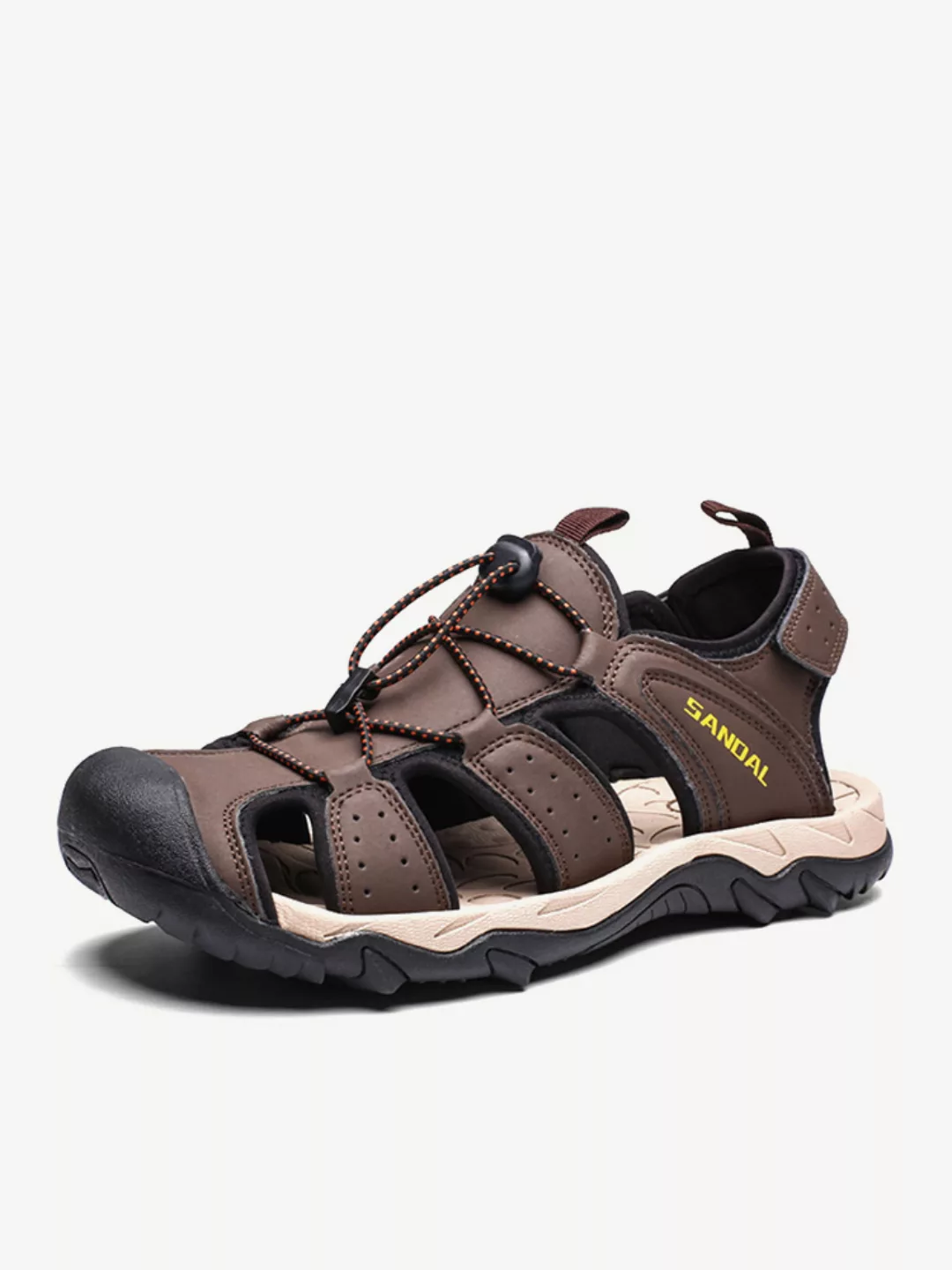 Herren Outdoor Closed Toe Schutz wasserfreundliche Lederwanderung Sandalen günstig online kaufen