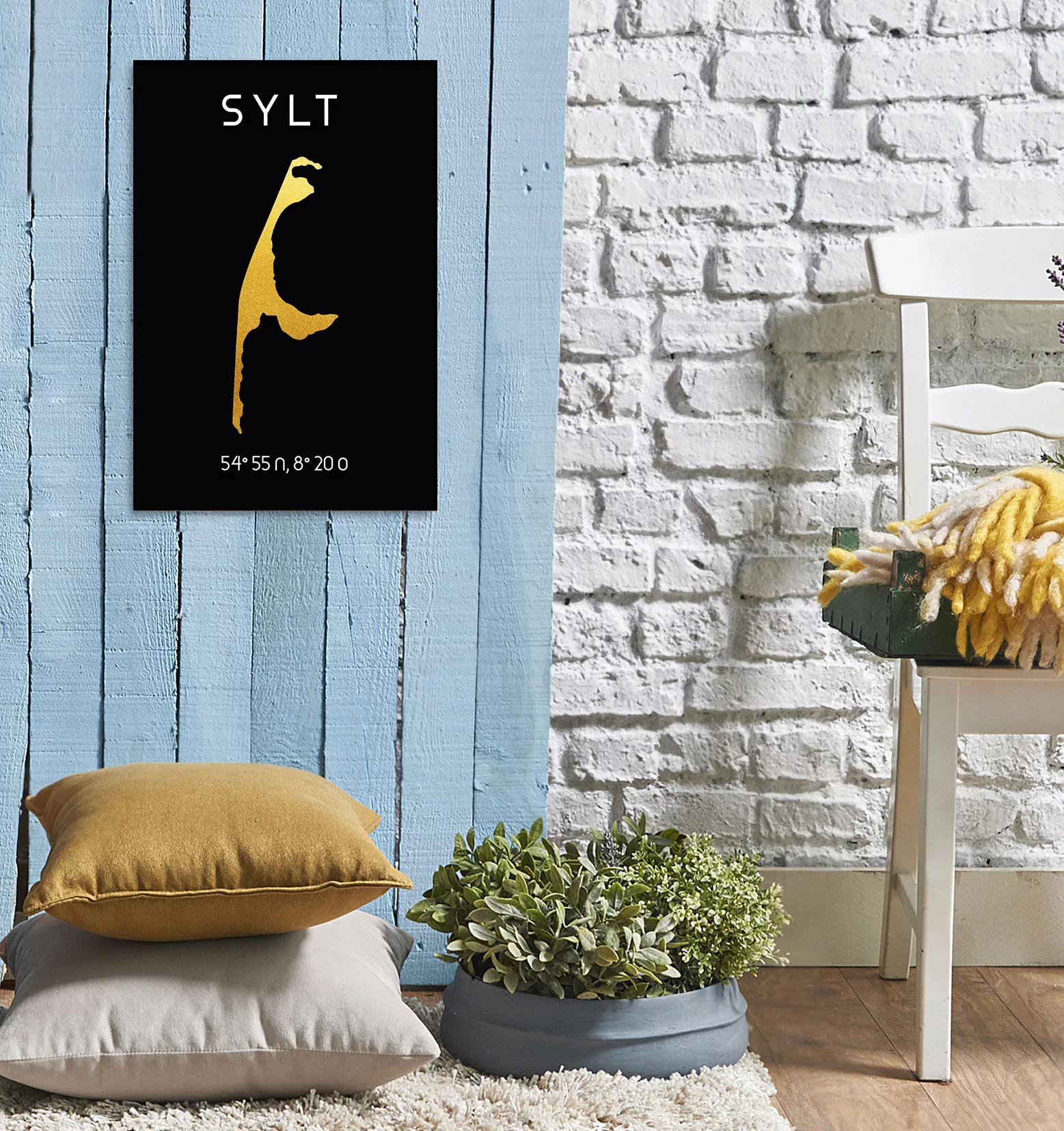 queence Metallbild "Golden Sylt", (1 St.), Stahlschilder günstig online kaufen