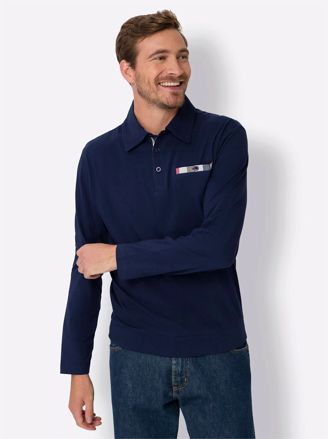 Classic Poloshirt "Langarm-Poloshirt", (1 tlg.) günstig online kaufen