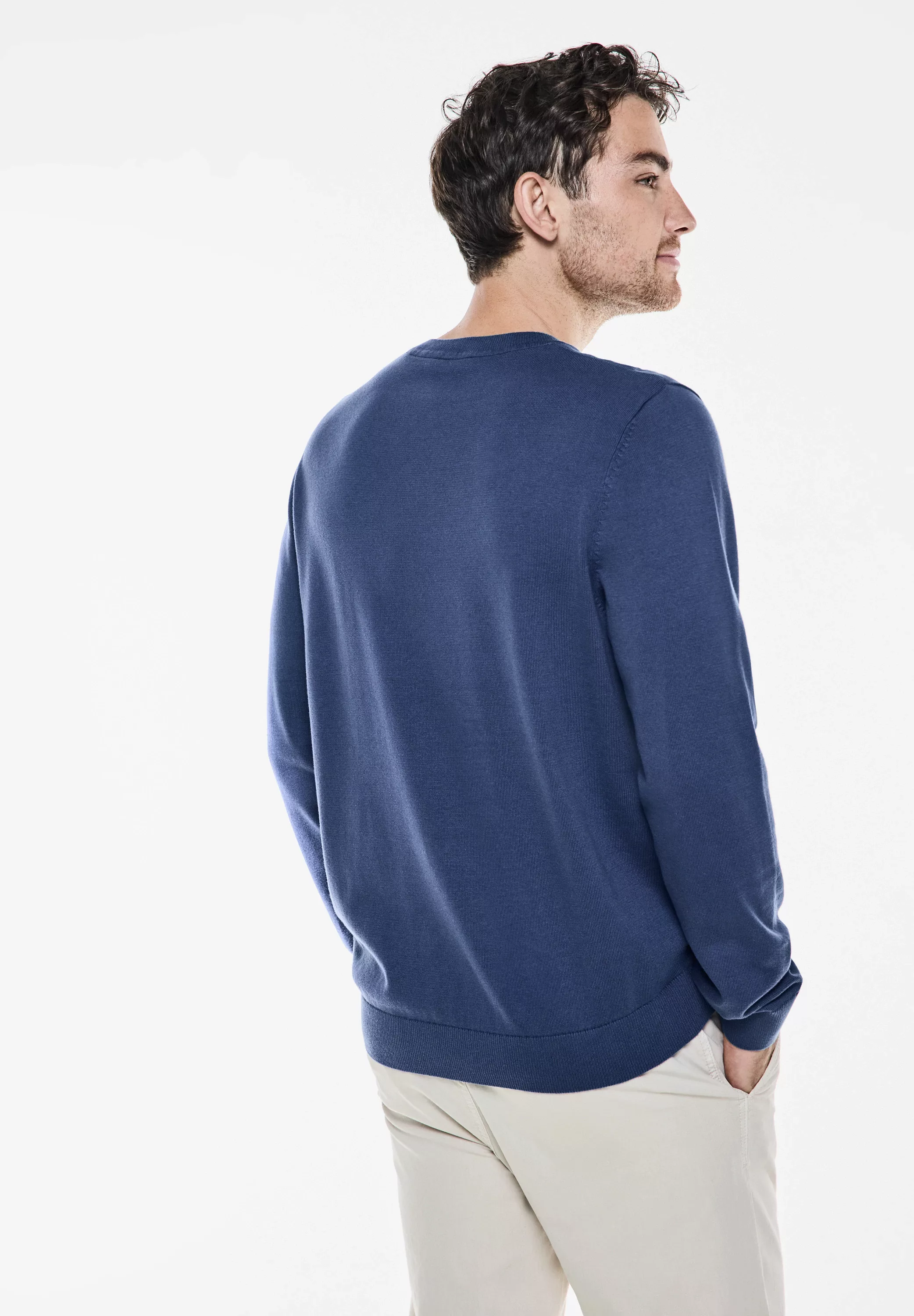 STREET ONE MEN Strickpullover mit Rundhalsausschnitt günstig online kaufen