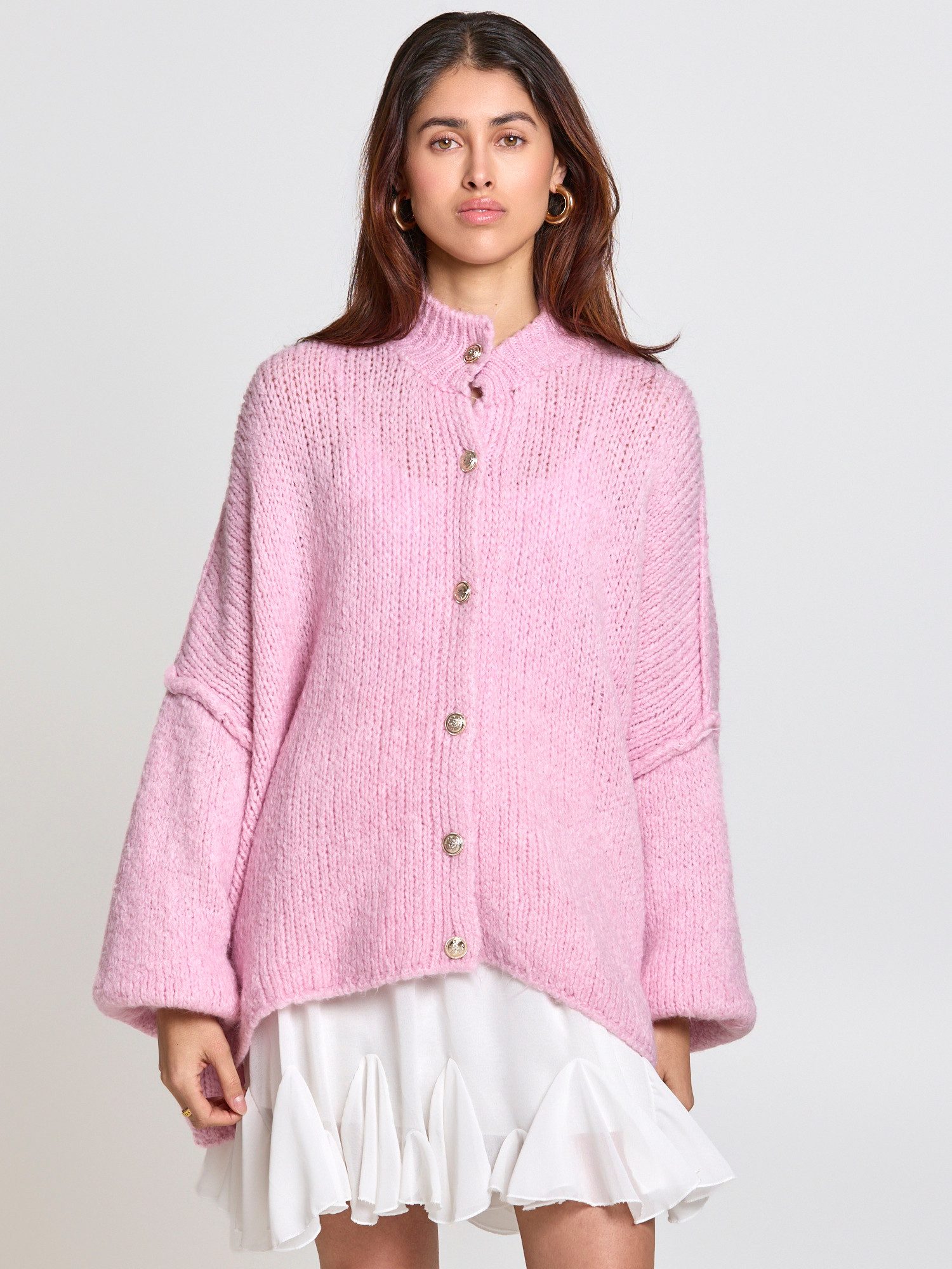 Lilavie Longstrickjacke Lolaa Goldene Knöpfe günstig online kaufen