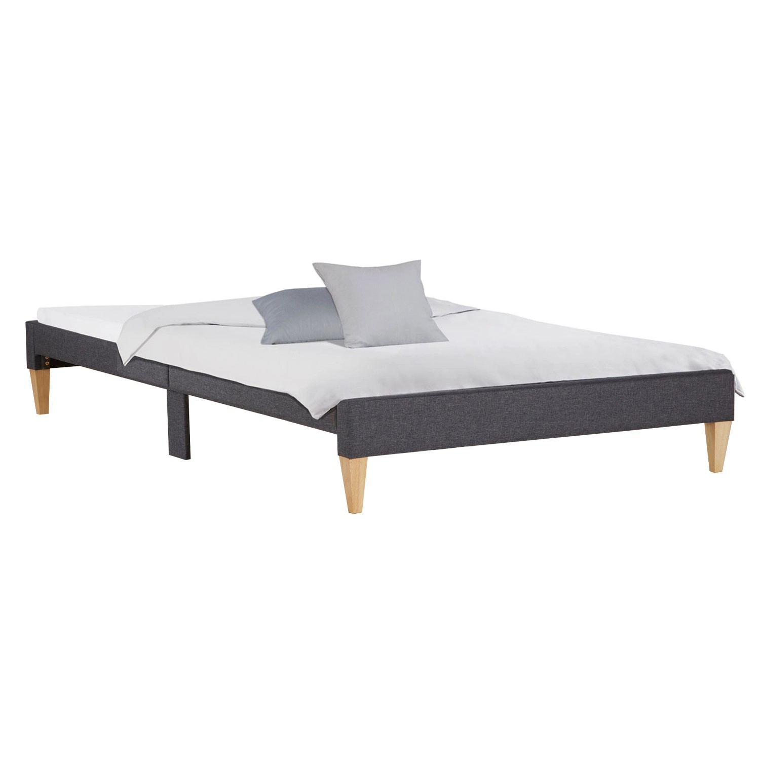 Homestyle4u Polsterbett 140x200 mit Lattenrost Matratze und Bettkästen in G günstig online kaufen