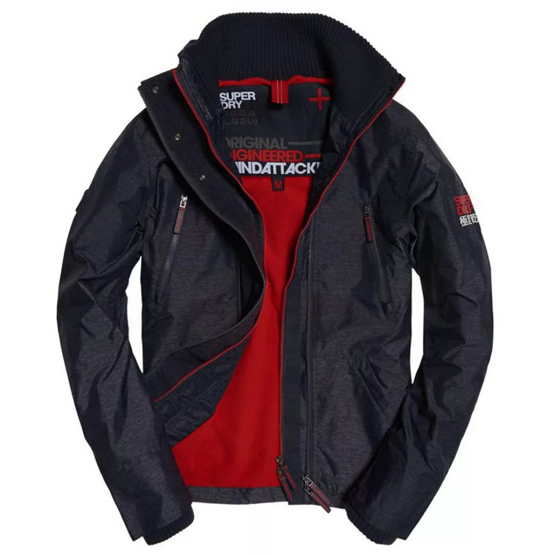 Superdry Polar Windattacker Jacke S Indigo Marl / Bright Red günstig online kaufen