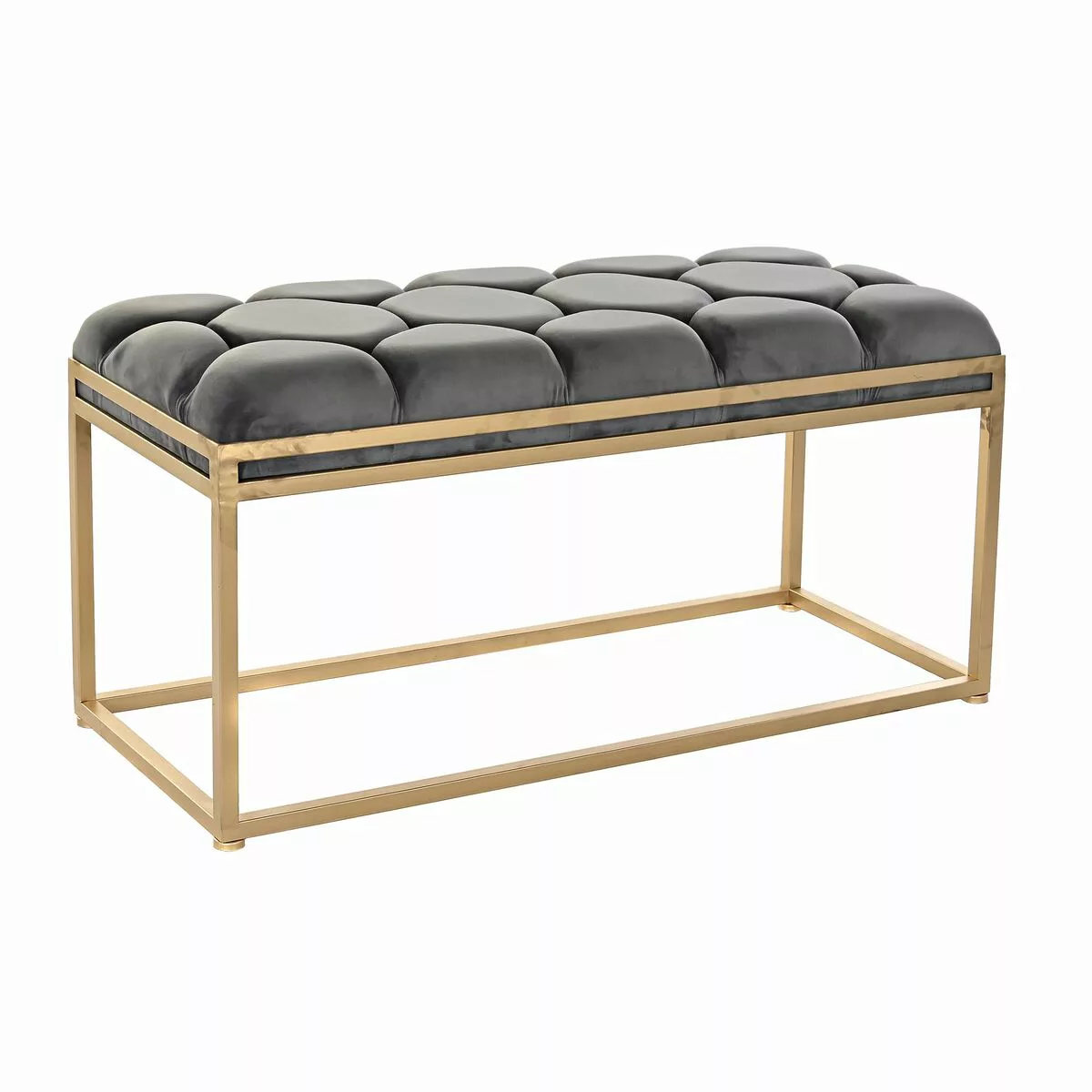 Barhocker Dkd Home Decor   Golden Metall Polyester Dunkelgrau (100 X 40 X 5 günstig online kaufen