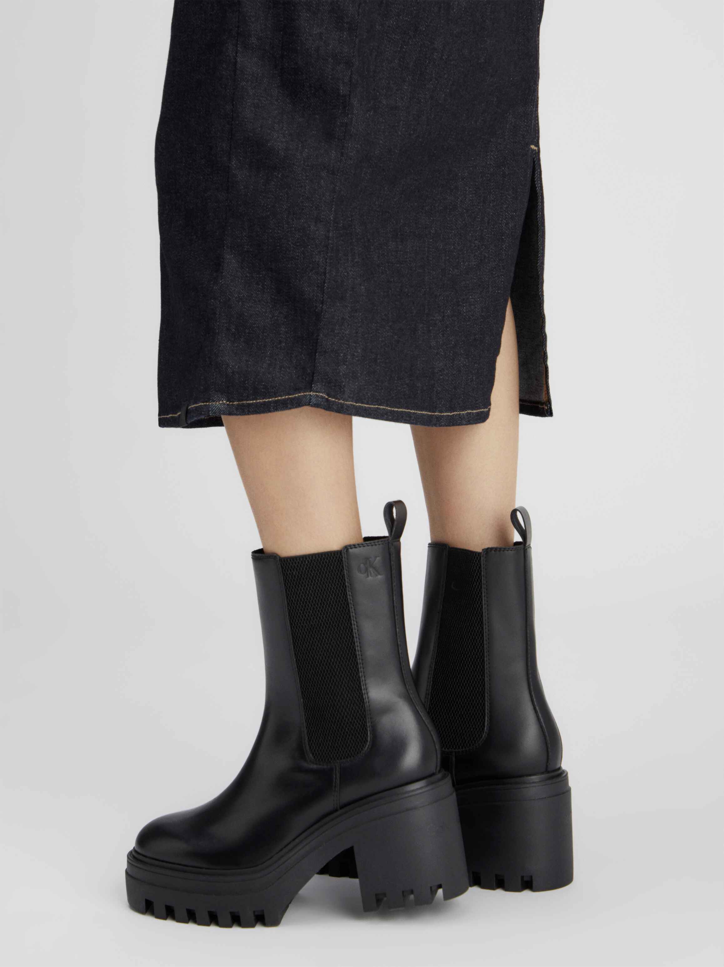 Calvin Klein Jeans Chelseaboots "CHUNKY HEELED CHELSEA LTH", Stiefelette, S günstig online kaufen