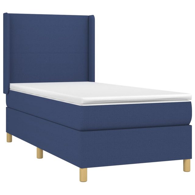 vidaXL Boxspringbett mit Matratze Blau 90x190 cm Stoff1396511 günstig online kaufen