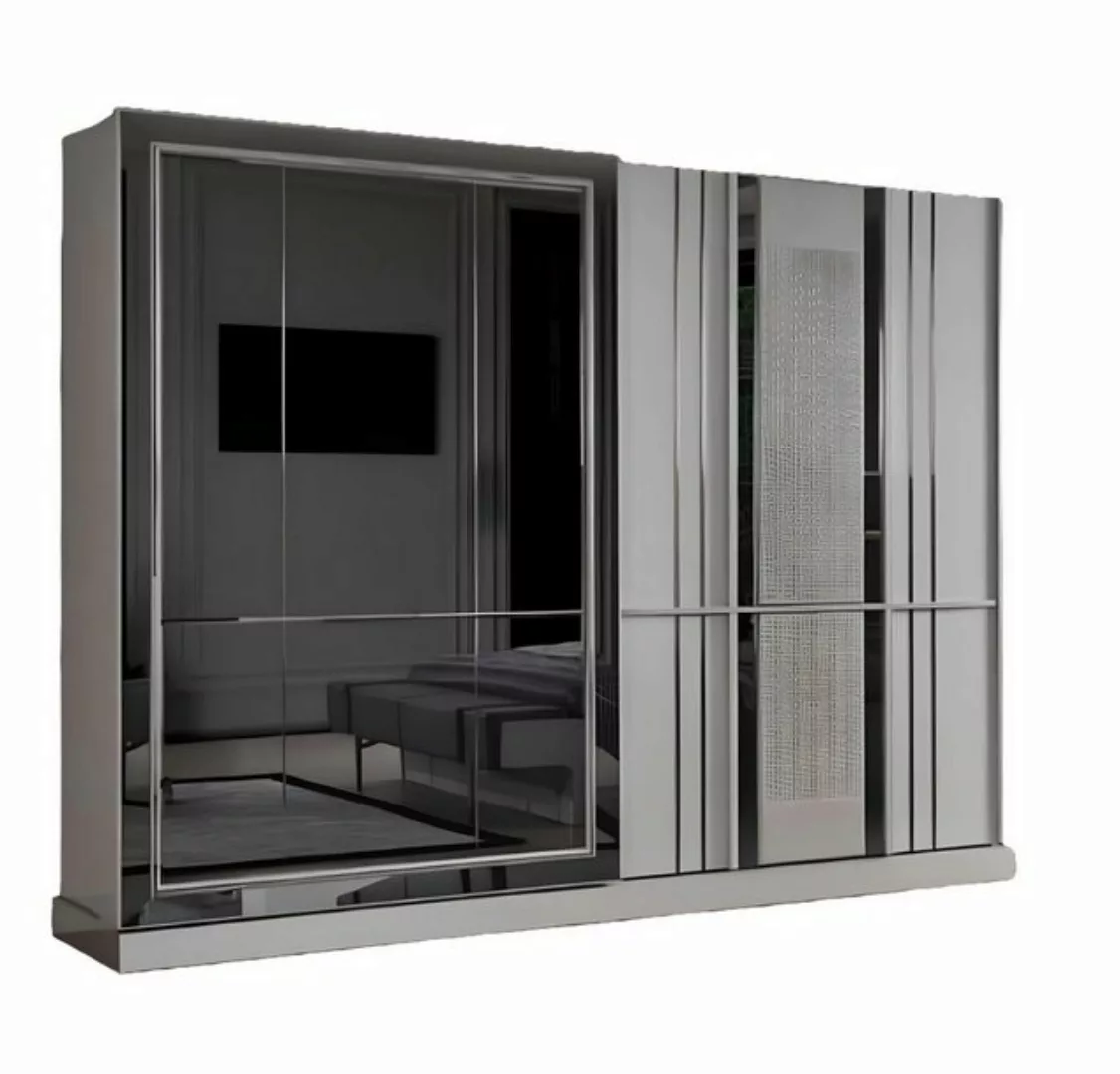 JVmoebel Kleiderschrank Moderne Kleiderschrank Schlafzimmer Schränke Grau H günstig online kaufen